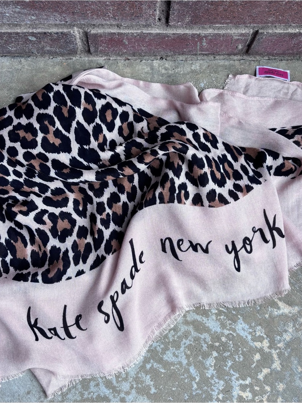 kate spade Tan Leopard Print Women's scarf